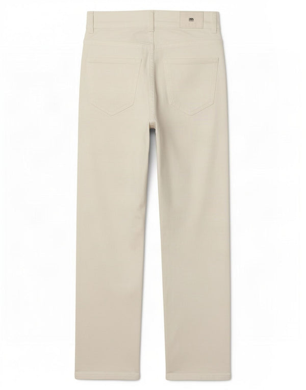 Dżinsy damskie Zara Crop Straight EU 38 Small W28 L24 Białe