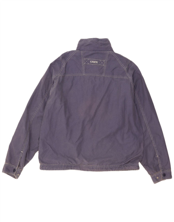 Crew Clothing Mens Bomber Jacket UK 38 Medium Blue Cotton