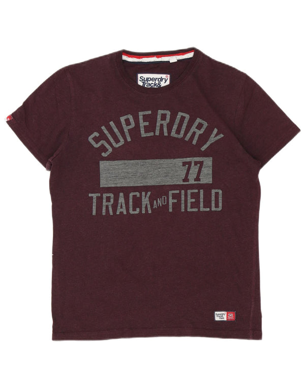 Superdry T-Shirt Graphique Homme Coton Bordeaux Moyen