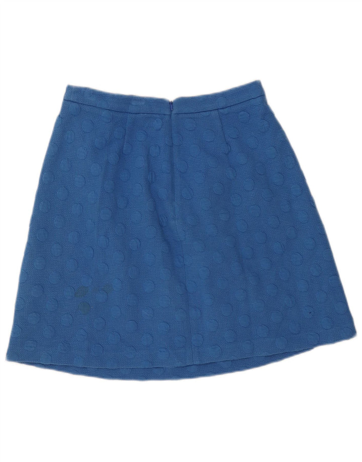 Boden Womens A-Line Skirt UK 10 Small W28 Blue Polka Dot Polyester
