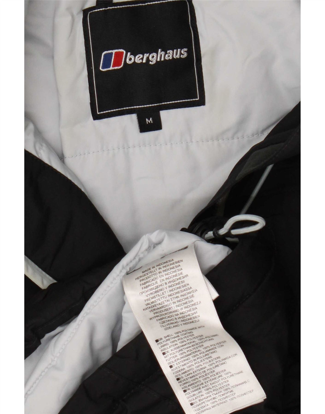 Berghaus Veste coupe-vent à capuche pour homme UK 38 Medium Noir Polyamide