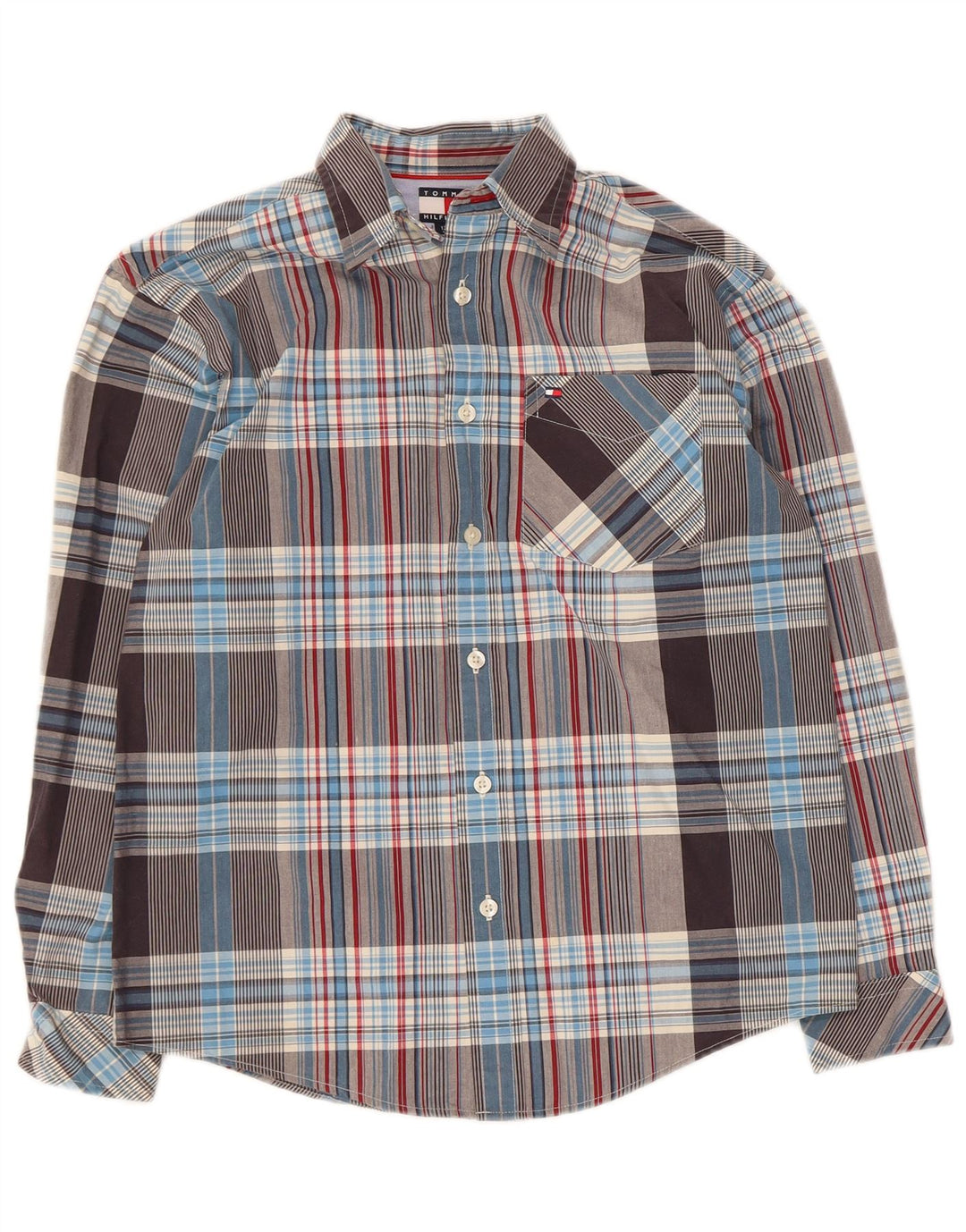Tommy Hilfiger drengeskjorte 11-12 år Medium Flerfarvet plaid bomuld