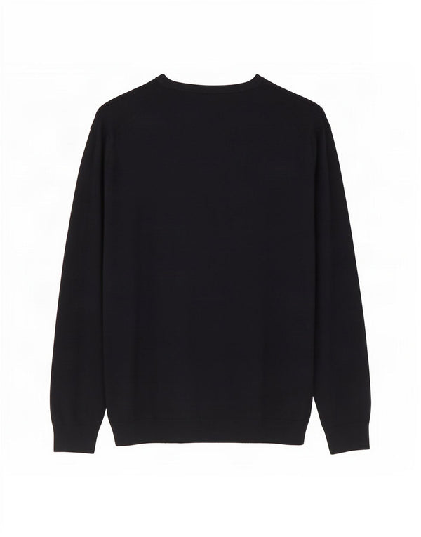 Zara Mens Crew Neck Jumper Sweater Grande Azul Marino