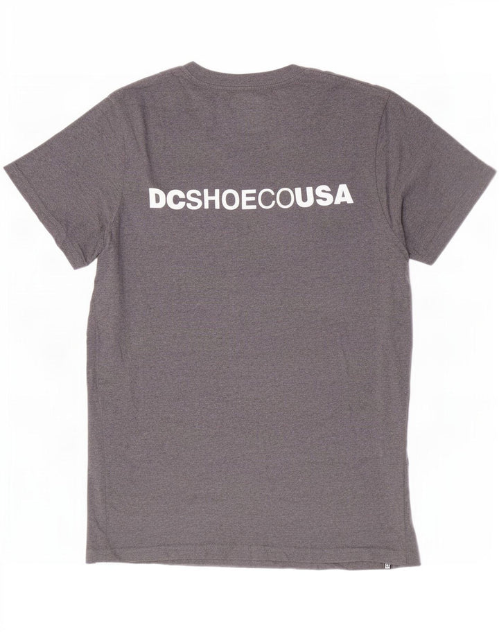 DC - Camiseta gráfica para hombre, talla pequeña, gris