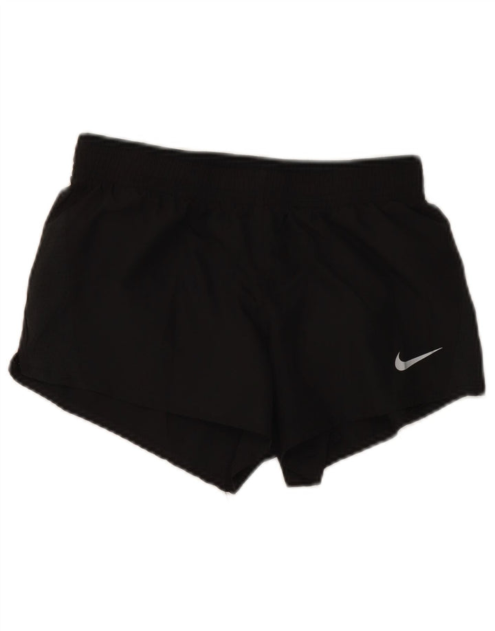 Nike Womens Dri Fit Sport Shorts UK 8 Small Black Polyester
