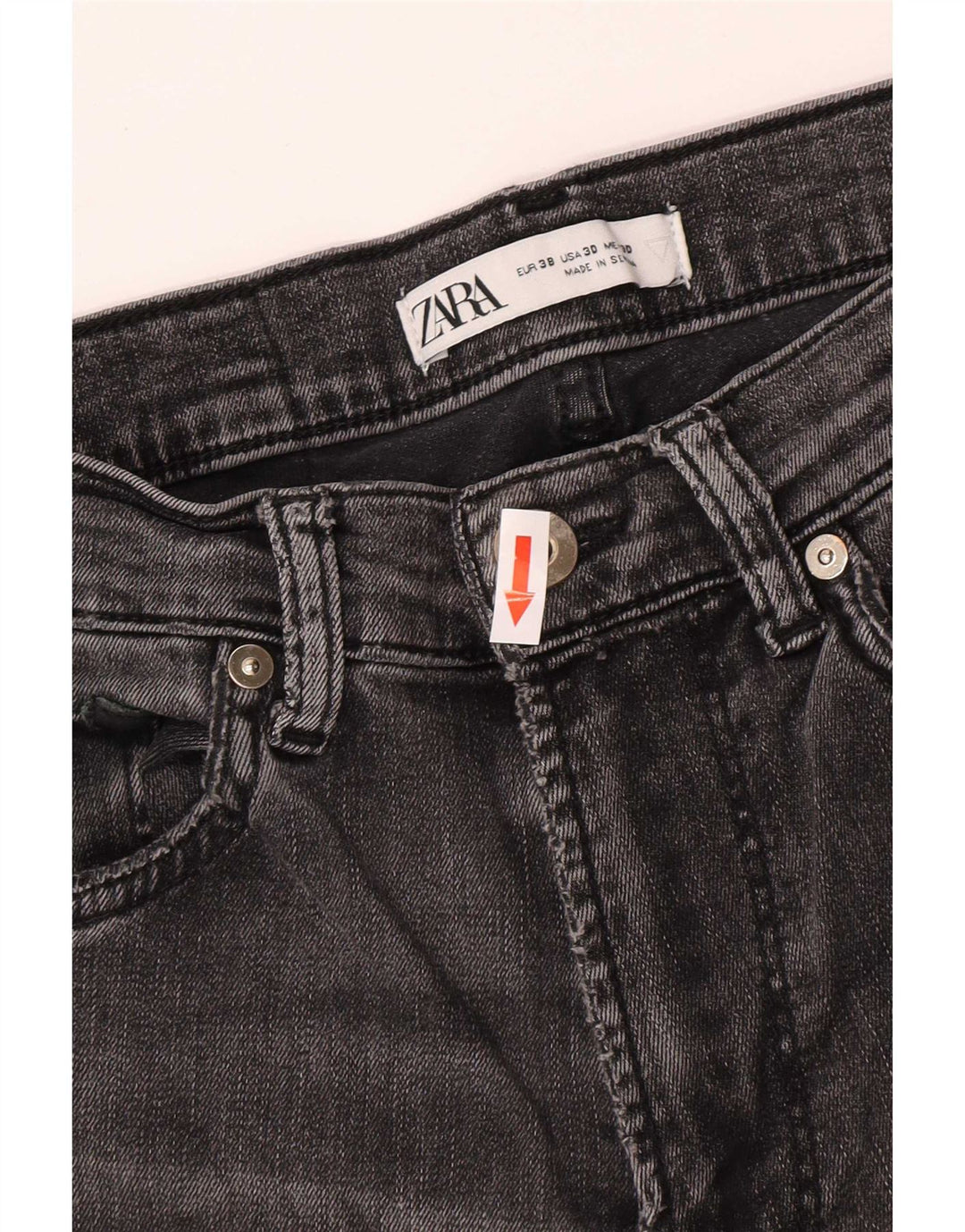 Zara Mens Skinny Jeans EU 38 Small W30 L29 Grey