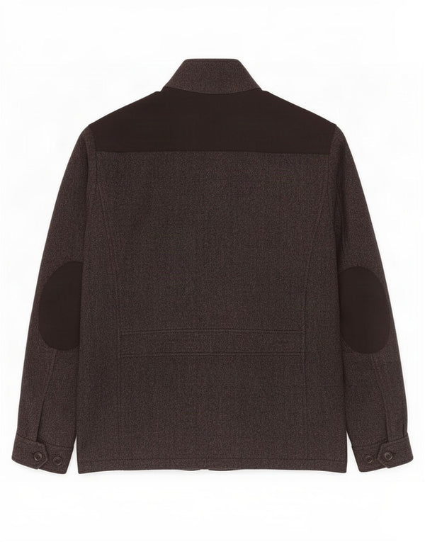 Tommy Hilfiger Abrigo cortavientos para hombre UK 40 Large Grey Herringbone Wool