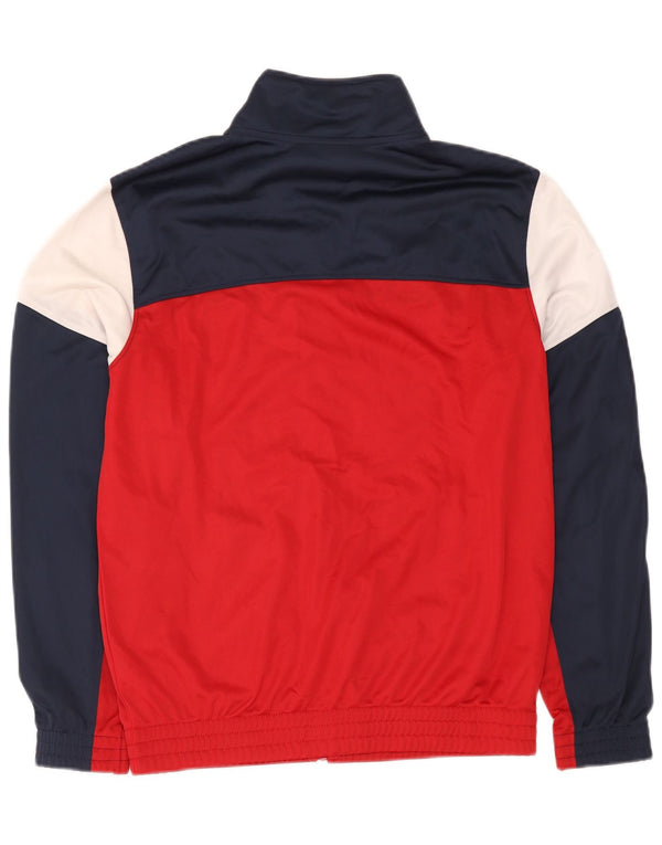 Diadora Veste de survêtement pour homme Large Rouge Colorblock Polyester