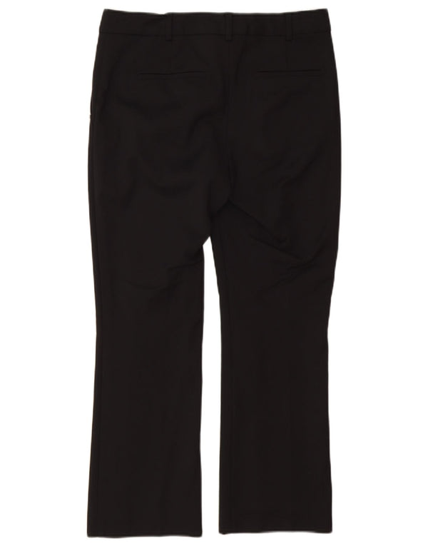 Pantaloni chino bootcut da donna Sportmax UK 10 piccoli W30 L26 cotone nero