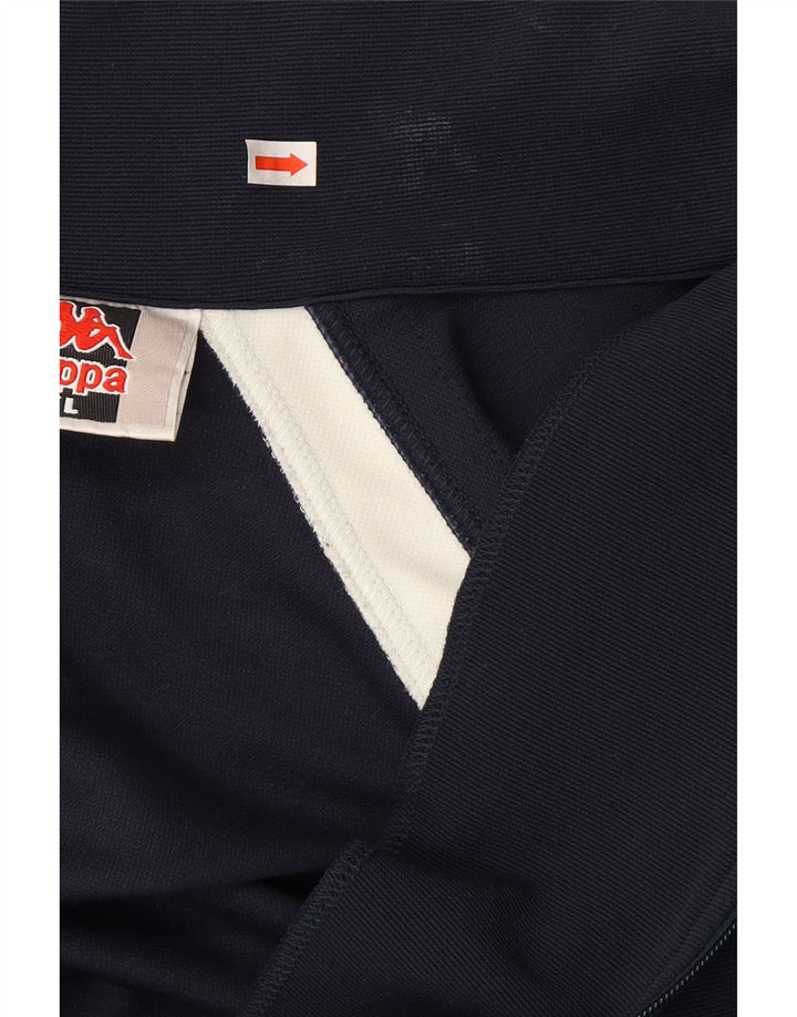 KAPPA Mens Tracksuit Top Jacket XL Navy Blue Colourblock Vintage Kappa and Second-Hand Kappa from Messina Hembry 
