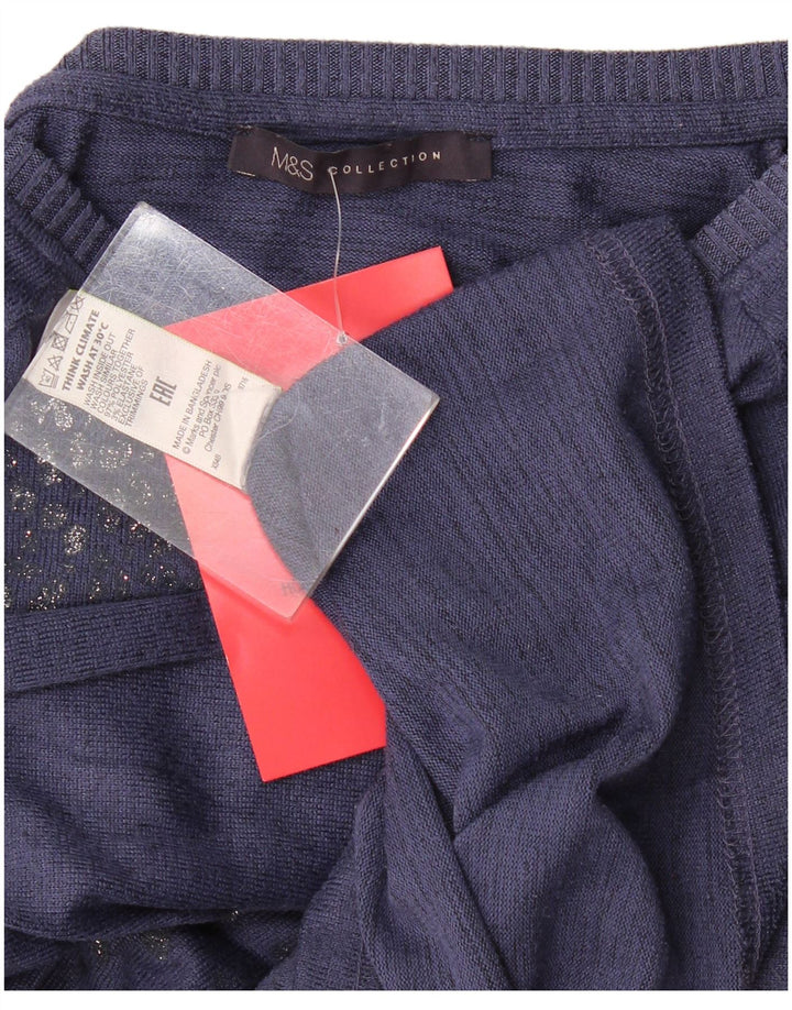Marks & Spencer Tunique à manches longues pour femme UK 10 Small Bleu marine