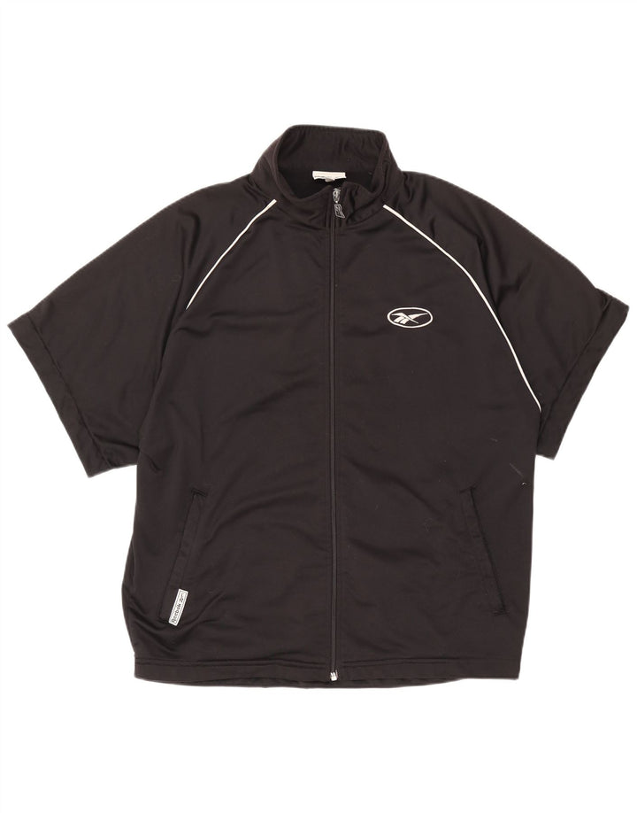 Reebok Herren Graphic Kurzarm-Trainingsoberteil, Jacke, Mittelschwarz