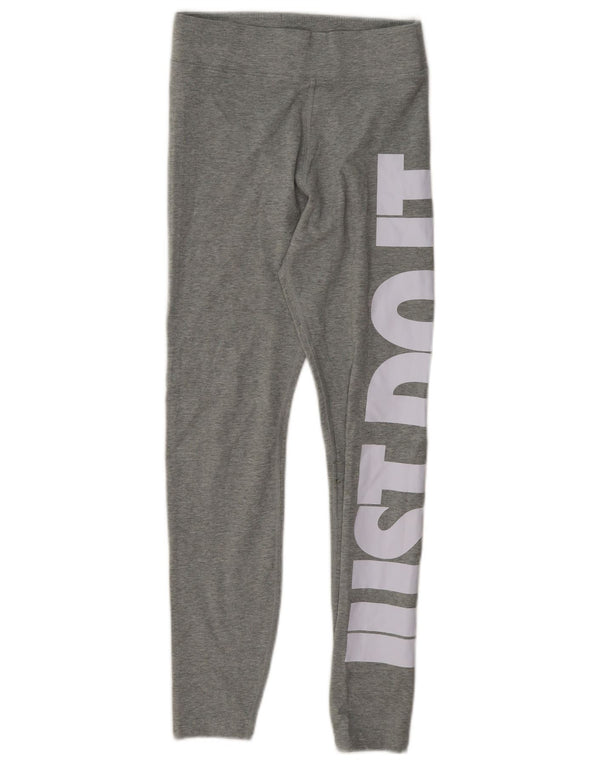 Damskie legginsy Nike Graphic UK 10, małe, szare, bawełniane