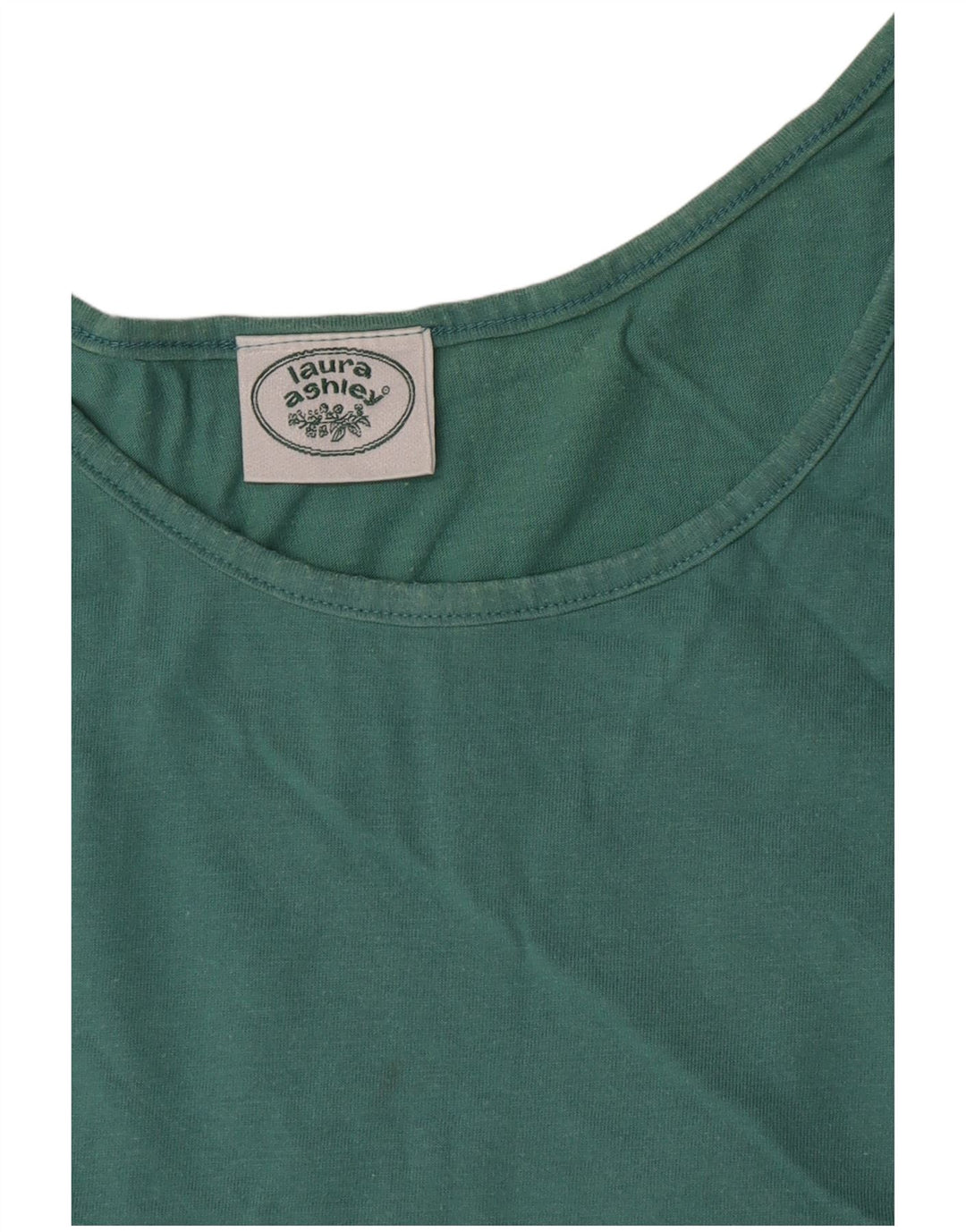 Laura Ashley Womens Crop Vest Top UK 12 Medium Green