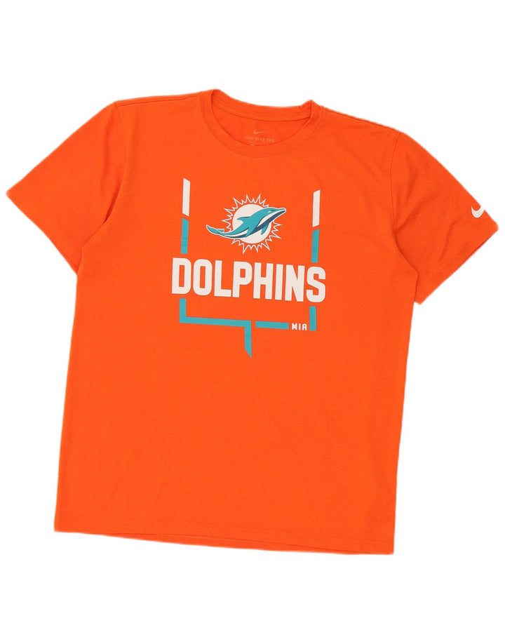 Tricou grafic Nike Miami Dolphins pentru bărbați Top poliester portocaliu mediu