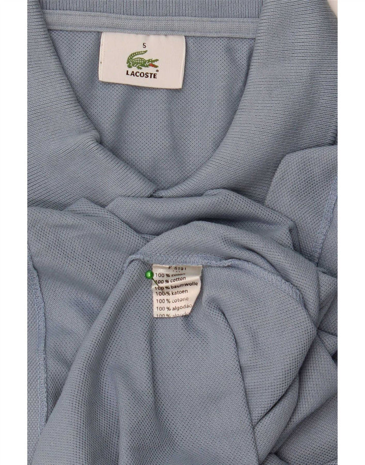 Lacoste Mens Polo Shirt Size 5 Large Blue Cotton