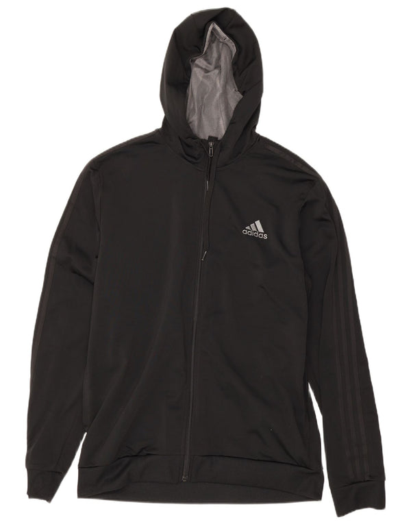 Maglione con cappuccio e zip Adidas Primegreen da uomo UK 44/46 Grande poliestere nero