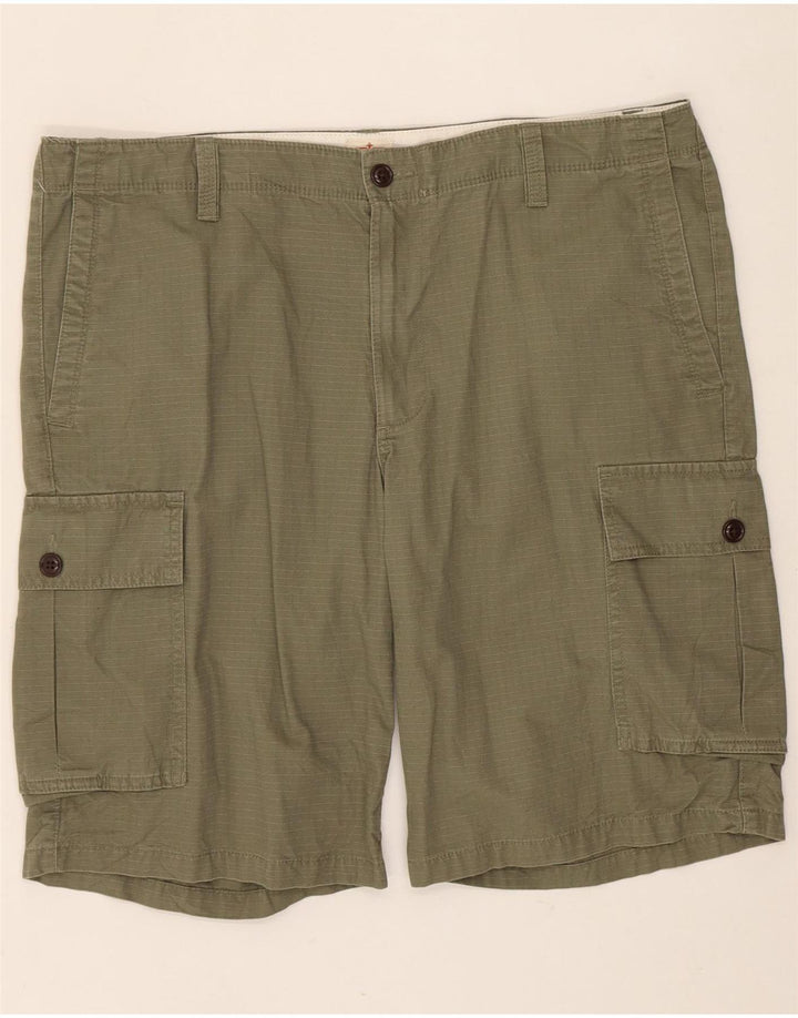 DOCKERS Mens Cargo Shorts W36 Large Khaki Pinstripe Cotton Vintage Dockers and Second-Hand Dockers from Messina Hembry 