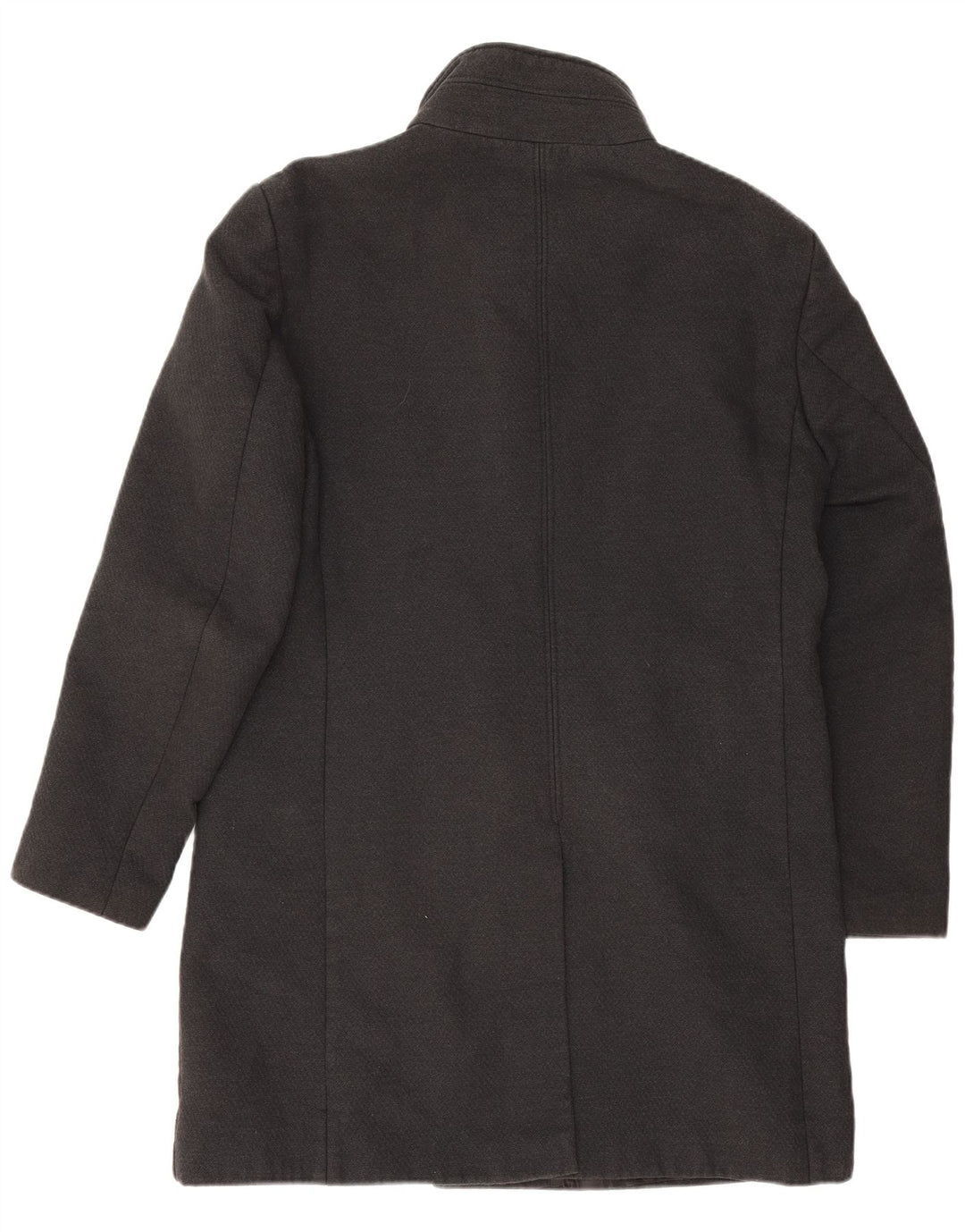 Zara Mens Overcoat UK 42 XL Grey Polyester