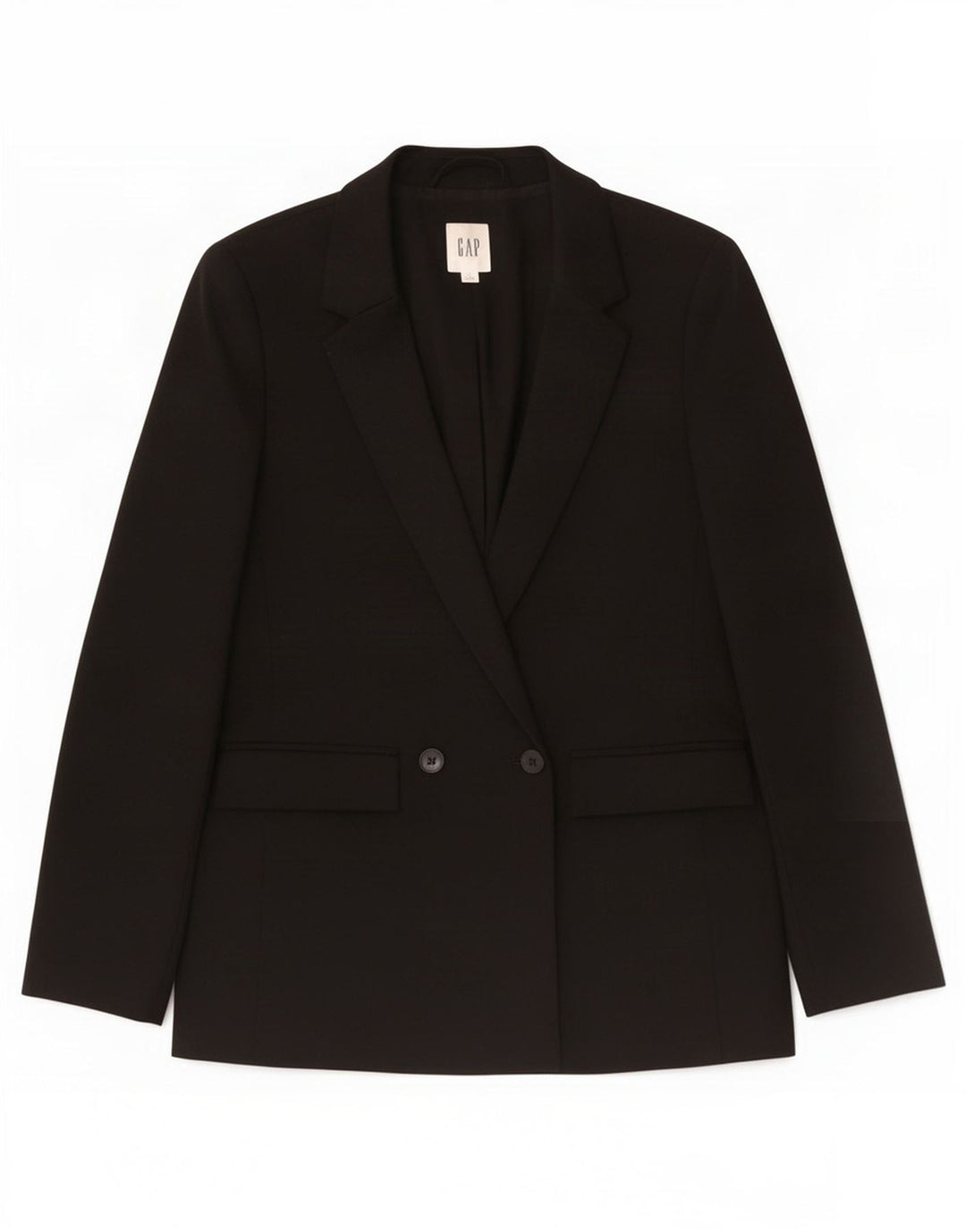 Gap Womens Double Breasted Oversized Blazer Jacket UK 6 XS Black Polyester