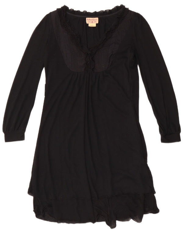 Marlboro Classics Womens Long Sleeve A-Line Dress UK 10 Small Black