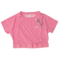 Under Armour Damen Crop Graphic T-Shirt Top UK 12 Mittelrosa Polyester