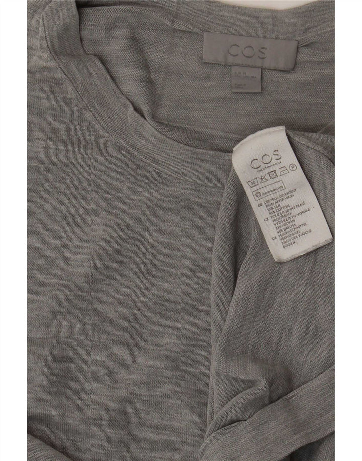Cos T-shirt da uomo Top in seta screziata grigio medio