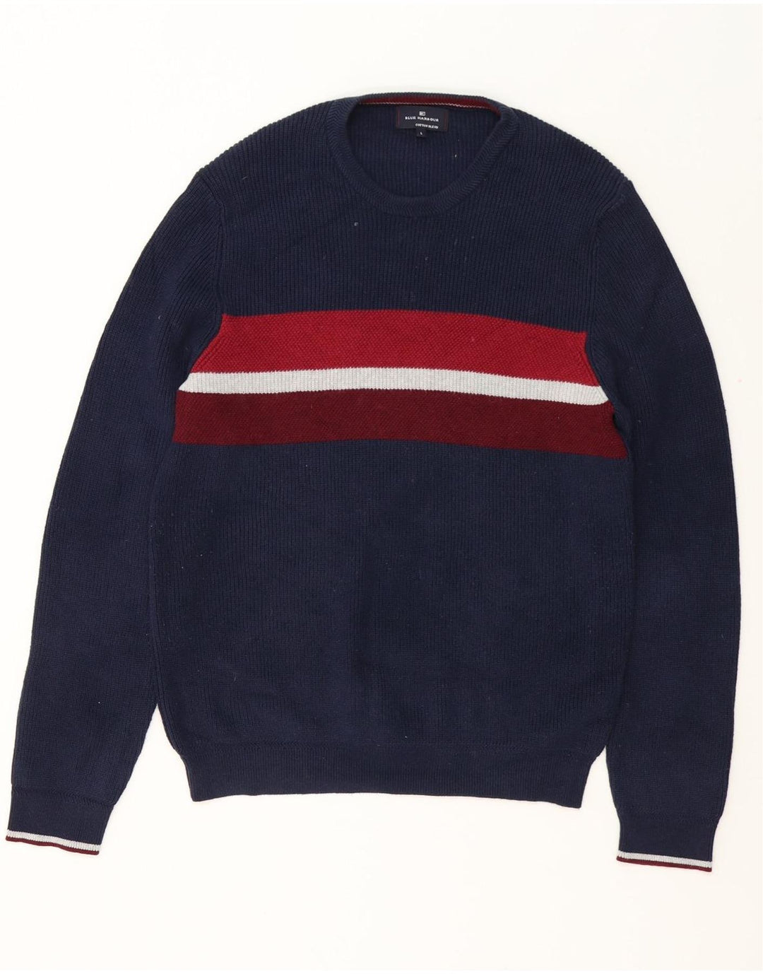 Marks & Spencer Mens Blue Harbour Crew Neck Jumper Sweater Large Navy Blue