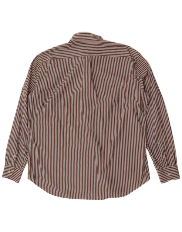 Harmont & Blaine Camisa de corte regular para hombre 2XL Algodón a rayas marrón
