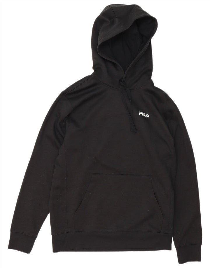 Fila Mens Hoodie Jumper Small Black Polyester