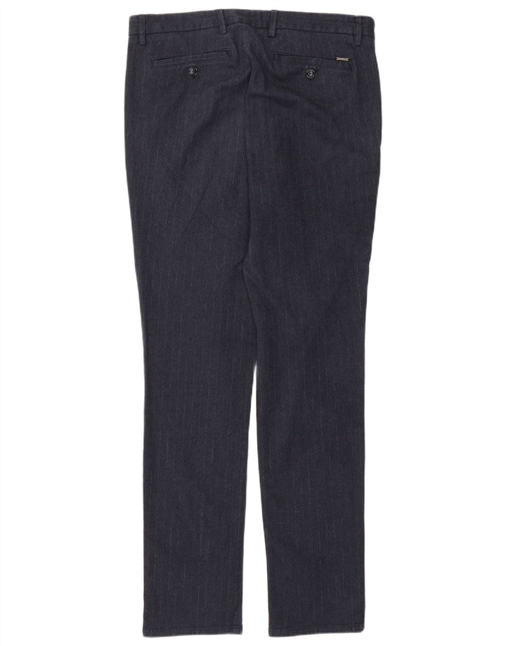 MASSIMO DUTTI Womens Chino Trousers EU 40 Medium W31 L31 Navy Blue Classic
