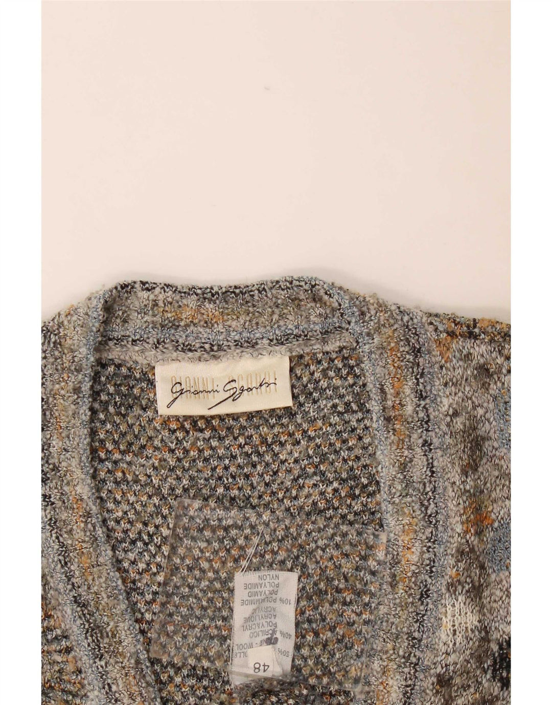 Gianni Sgarbi Pull Cardigan Homme IT 48 Moyen Multicolore Géométrique