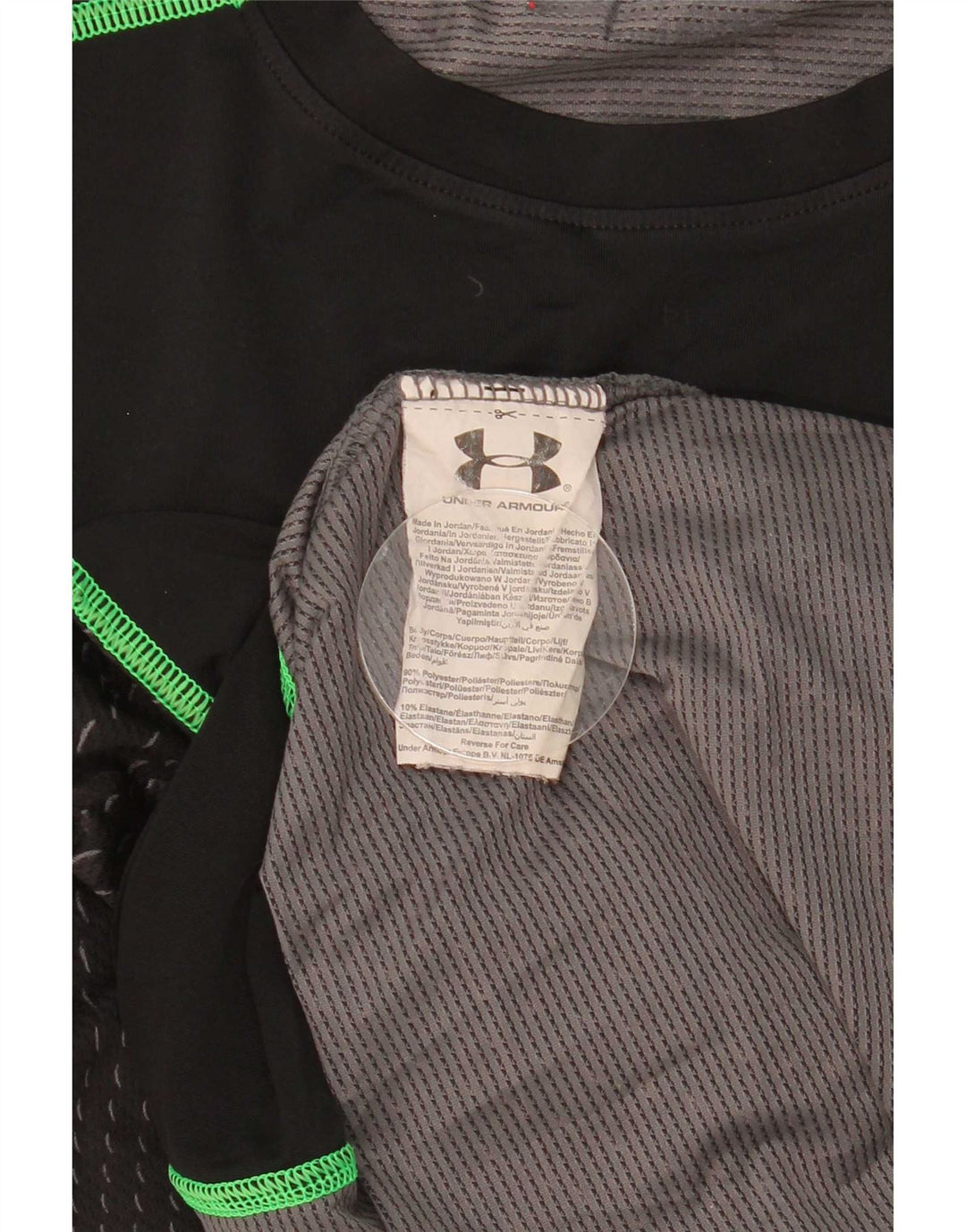 Under Armour Mens T-Shirt Top Small Black Geometric Polyester
