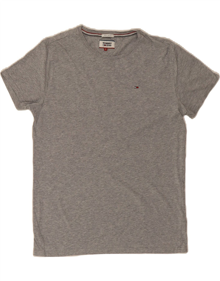 TOMMY HILFIGER Mens Regular Fit T-Shirt Top Medium Grey Cotton Vintage Tommy Hilfiger and Second-Hand Tommy Hilfiger from Messina Hembry 
