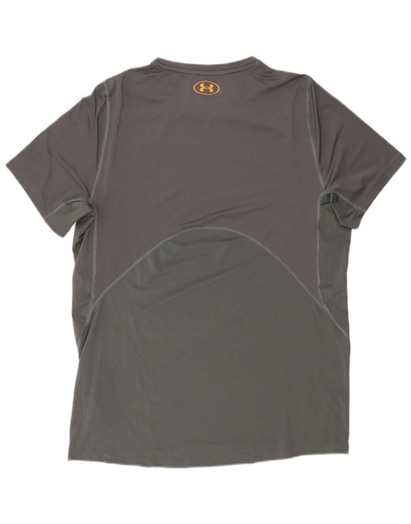 Under Armour Mens Heat Gear póló felső nagy szürke terepszínű poliészter