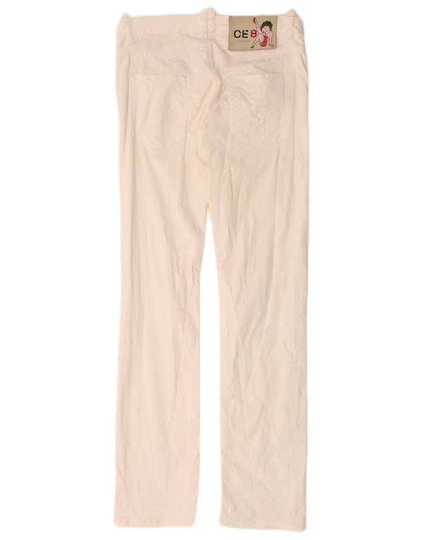 Iceberg Womens Low Waist Slim Jeans W29 L33 White Cotton