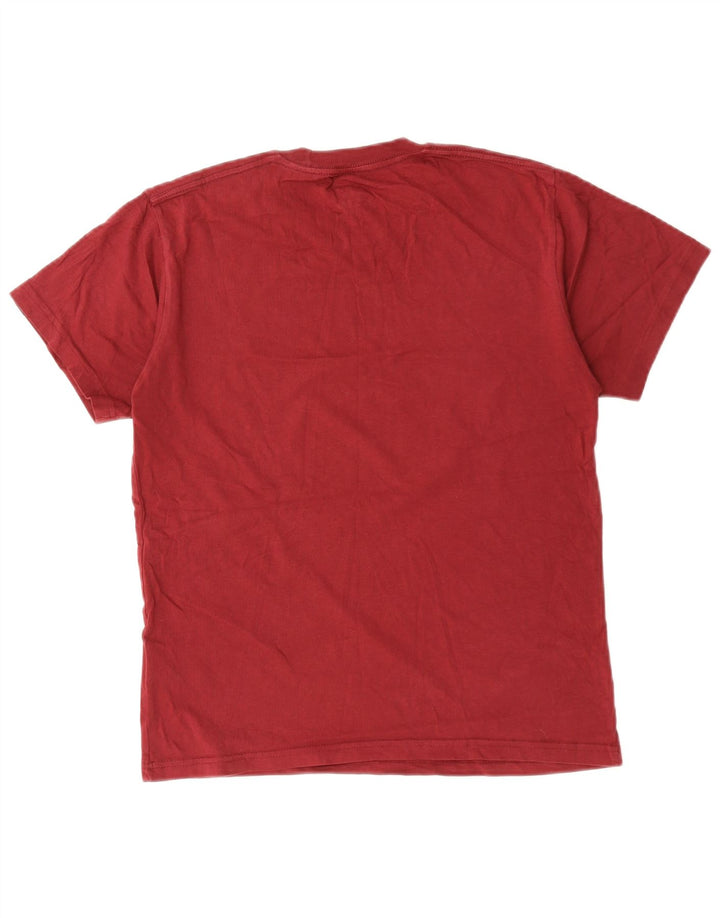 VANS Mens Classic Fit T-Shirt Top Small Maroon Cotton