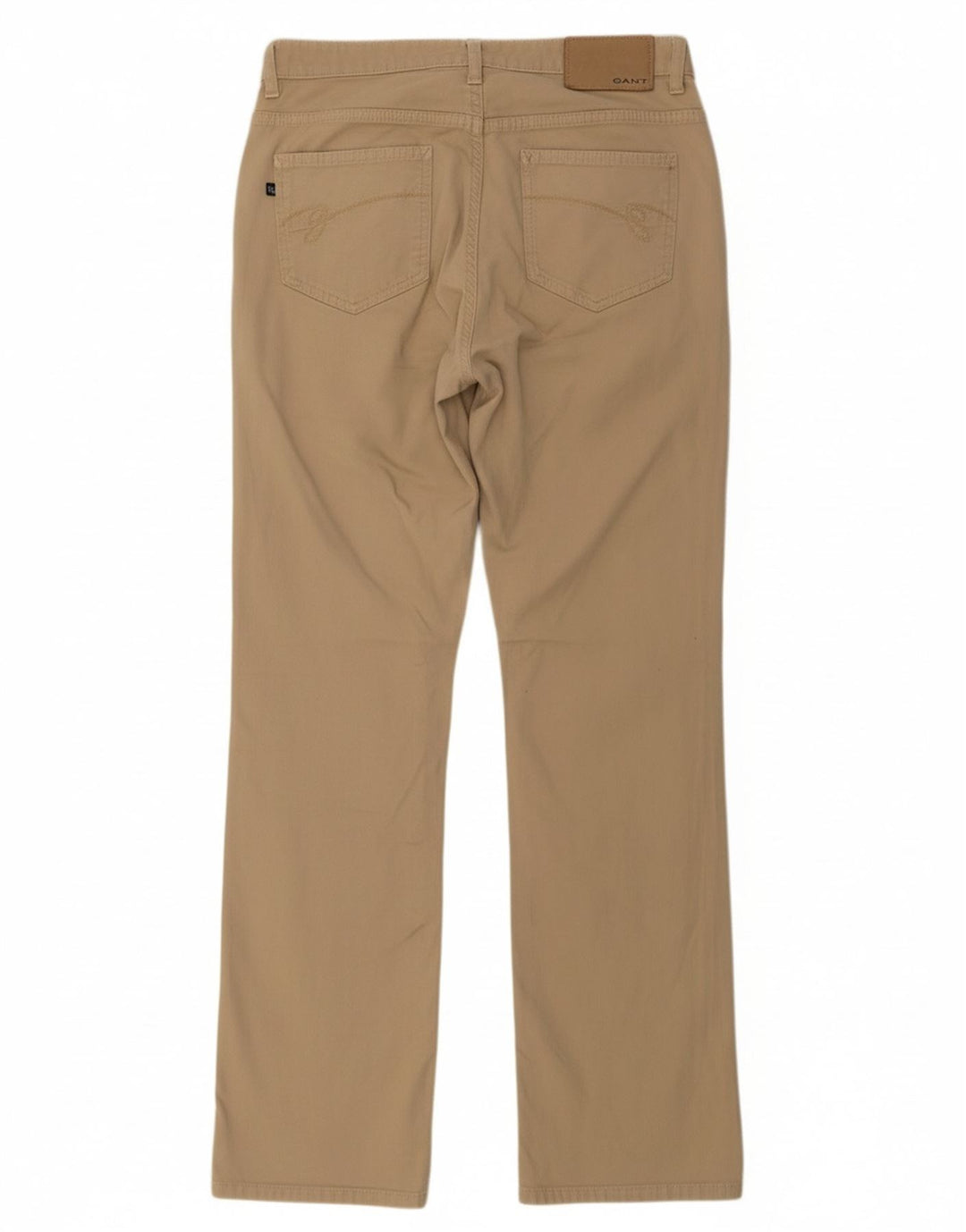 GANT Calça feminina reta casual W27 L32 algodão bege