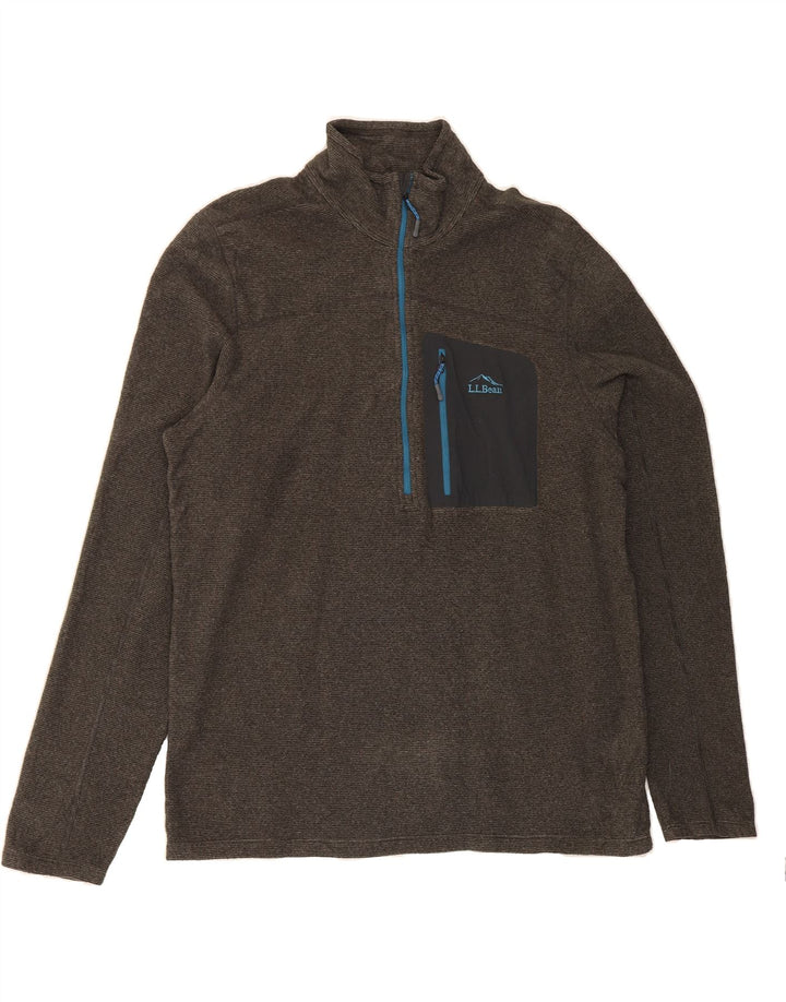 L.L.BEAN Mens Slightly Fitted Top Long Sleeve Large Grey Pinstripe Vintage L.L.Bean and Second-Hand L.L.Bean from Messina Hembry 