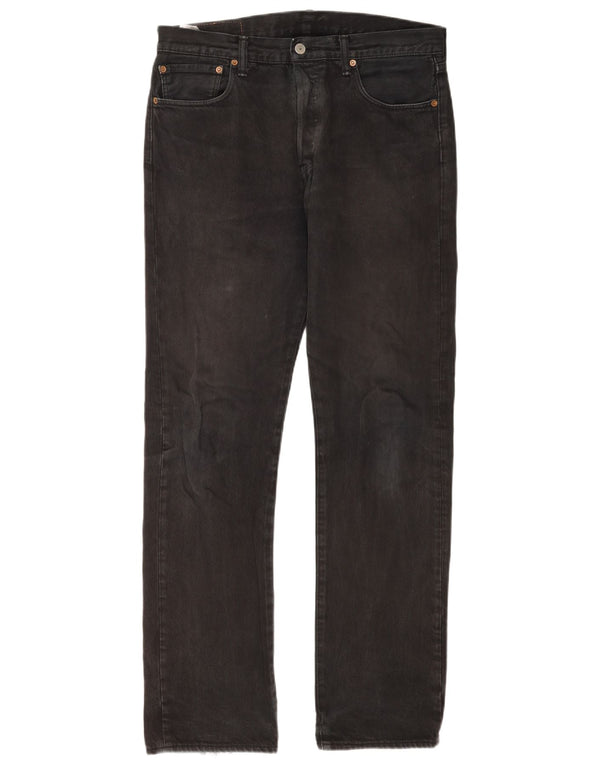 Levi's muške 501 ravne traperice W32 L34 crni pamuk