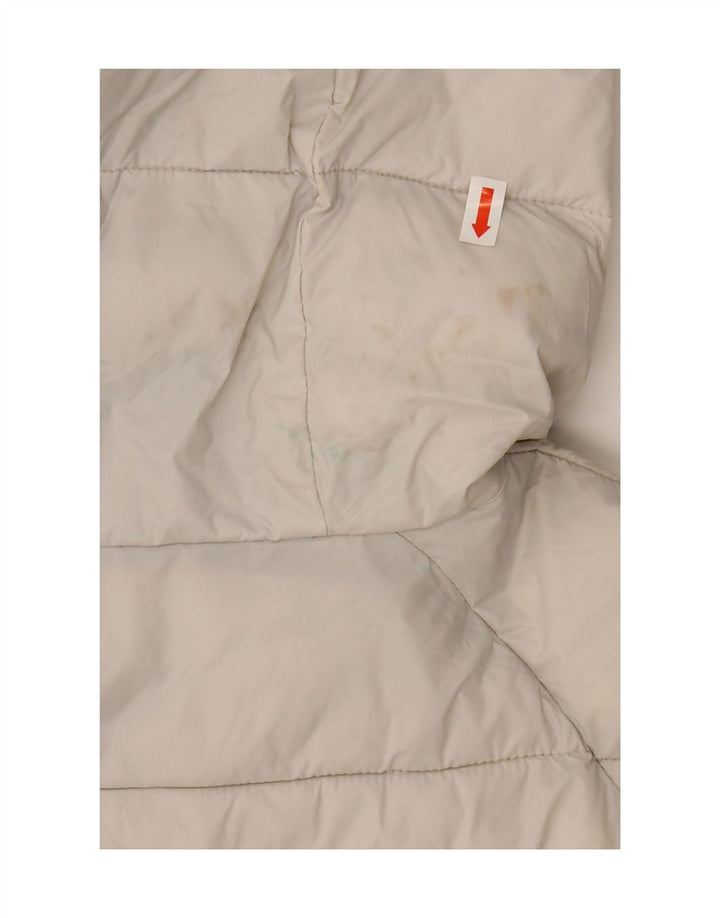 REFRIGUE Womens Hooded Padded Jacket UK 6 XS Grey Vintage Refrigue and Second-Hand Refrigue from Messina Hembry 