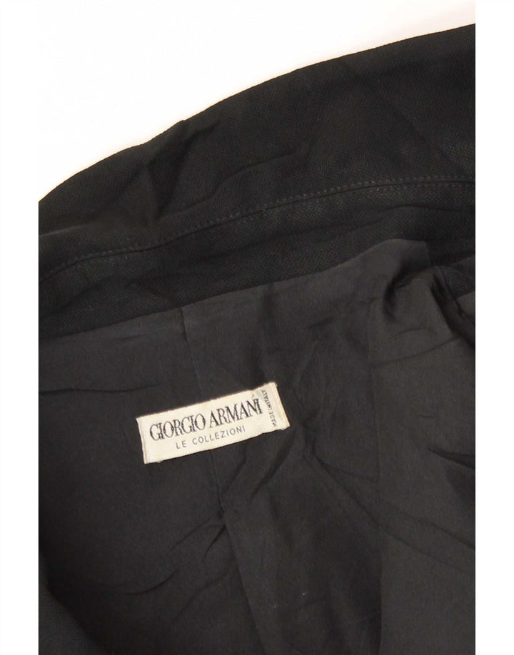 Giorgio Armani Dame 2 Button Blazer Jacket UK 14 Medium Sort