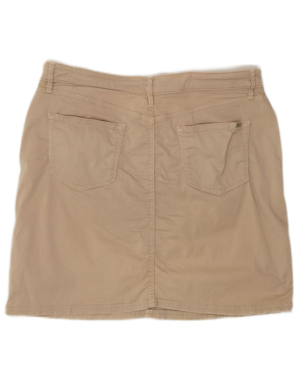 Tommy Hilfiger Mini jupe femme US 10 Large W32 coton beige