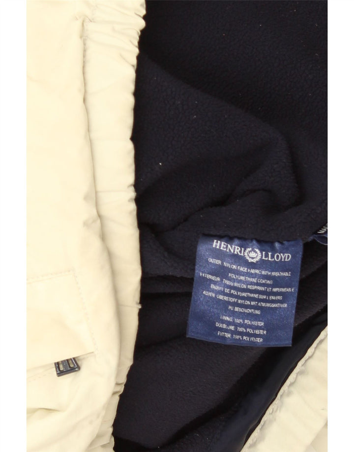 Henri Lloyd Mens Bomber Windbreaker Jacket UK 38 Medium Beige Polyester