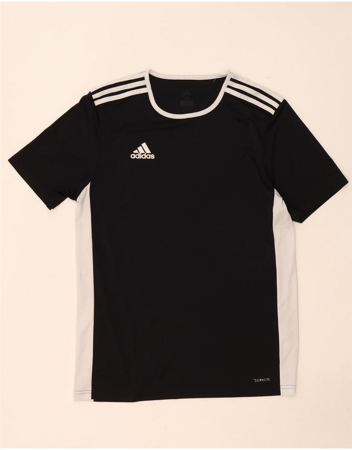Adidas Herren Climalite T-Shirt Top Medium Schwarz Colourblock Polyester