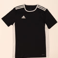 Adidas Herre Climalite T-Shirt Top Medium Sort Colourblock Polyester