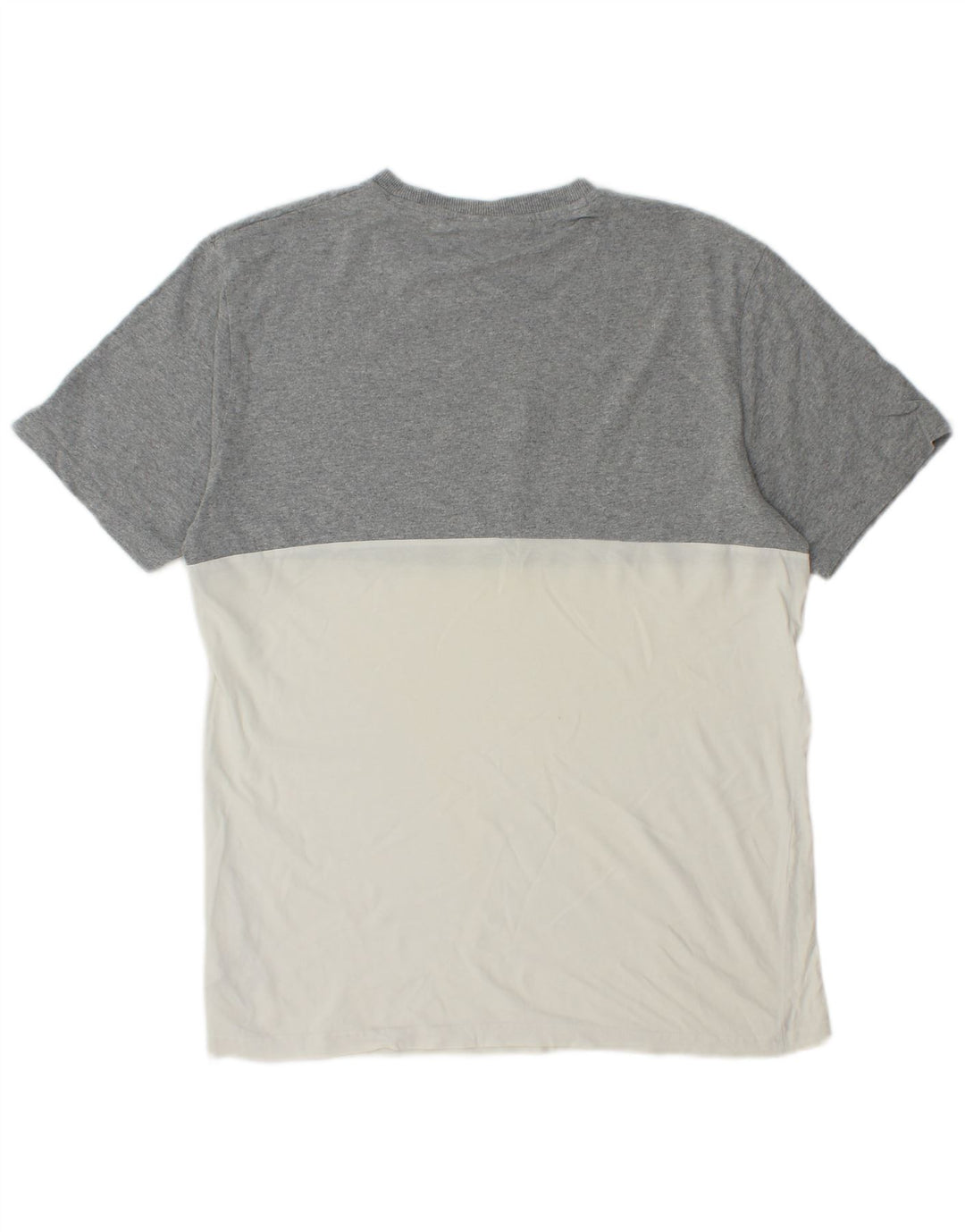T-shirt grafica da uomo Fila Top in cotone color block grigio medio