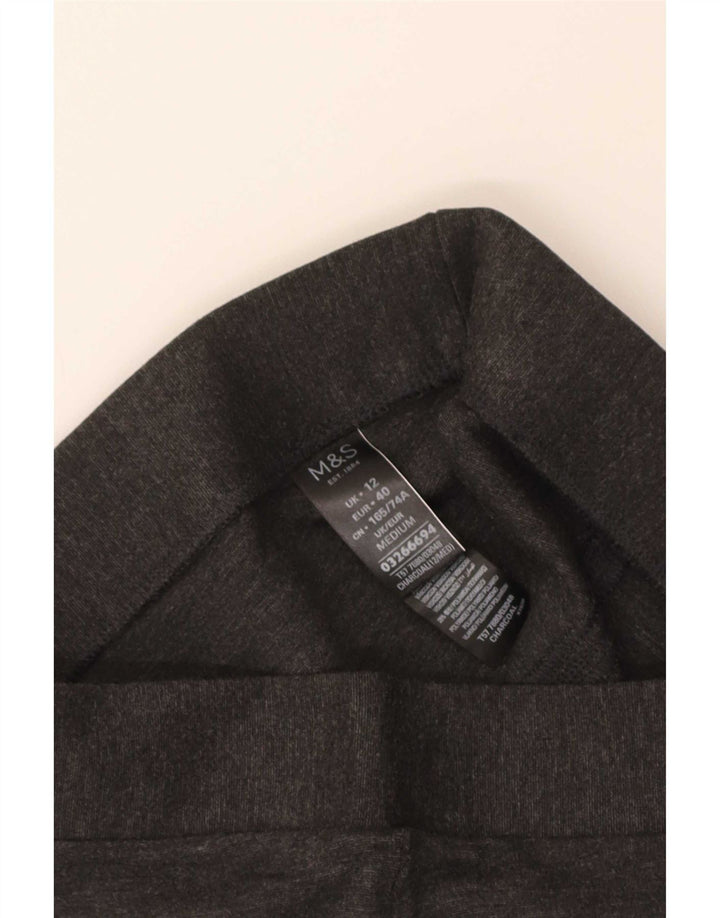 Marks & Spencer Damen-Leggings UK 12 Mittelgrau gefleckte Viskose