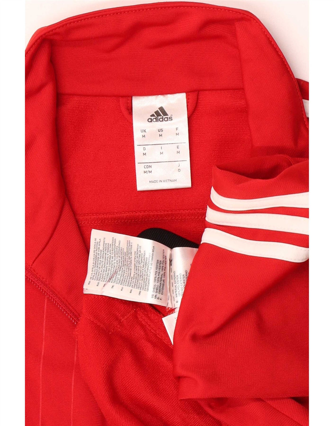 Adidas masculino gráfico regular ajuste jaqueta superior de treino médio vermelho colorblock