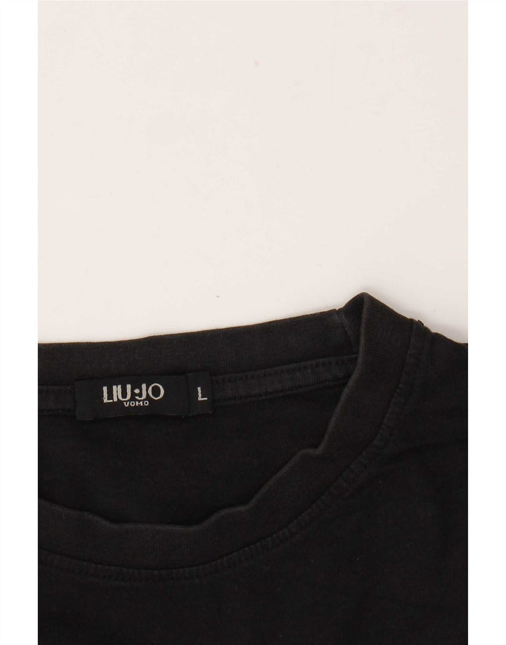 Liu Jo Herre grafisk T-shirt Top Stor Sort